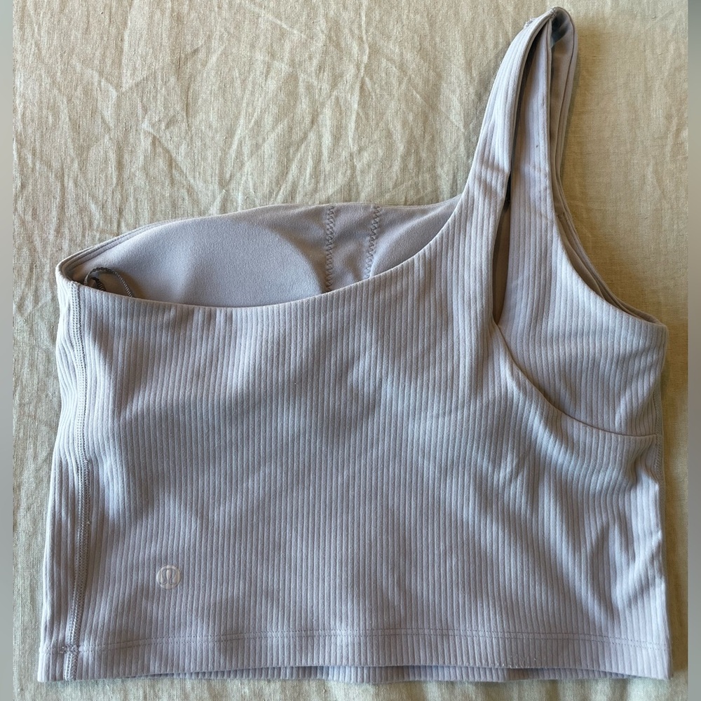 Lululemon ribbed nulu asymmetrical yoga tank - Picture 3 of 7